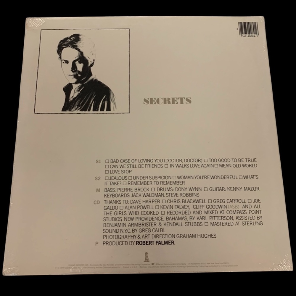 1979, Factory Sealed Vinyl ROBERT PALMER “SECRETS” - Picture 3 of 7